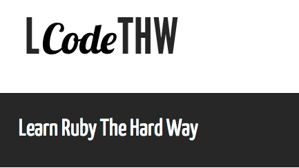 ruby hardway